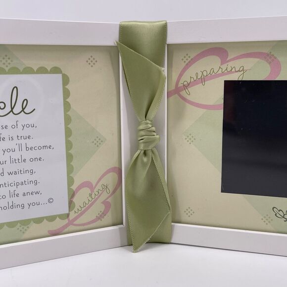 MIRACLE Poem Baby Photo Frame Grandparent Gift Co Folding #3091 One 2.5x4 Photo - Picture 4 of 7